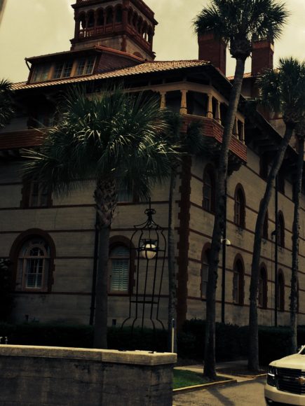 St Augustine Spanish architecture building Flagler College angle close up